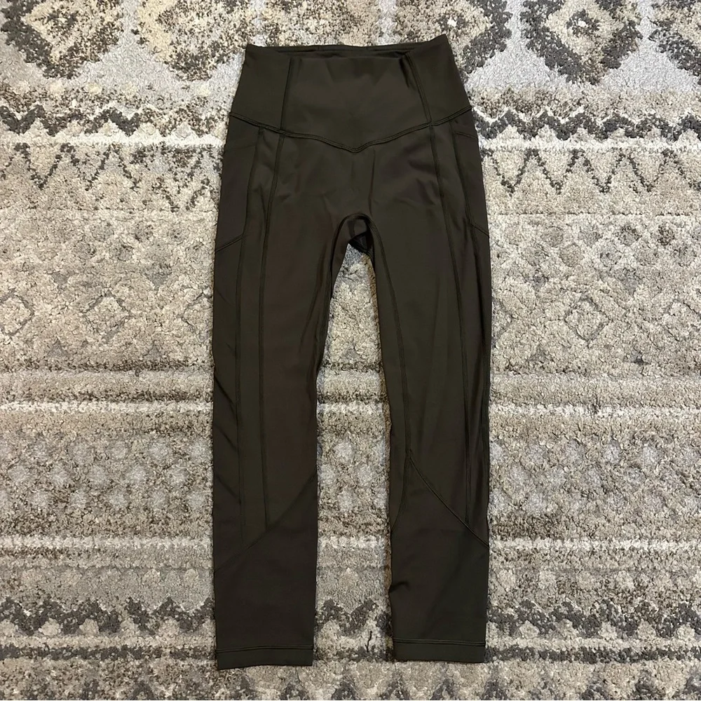 Lululemon All The Right Places Crop Dark Olive 4